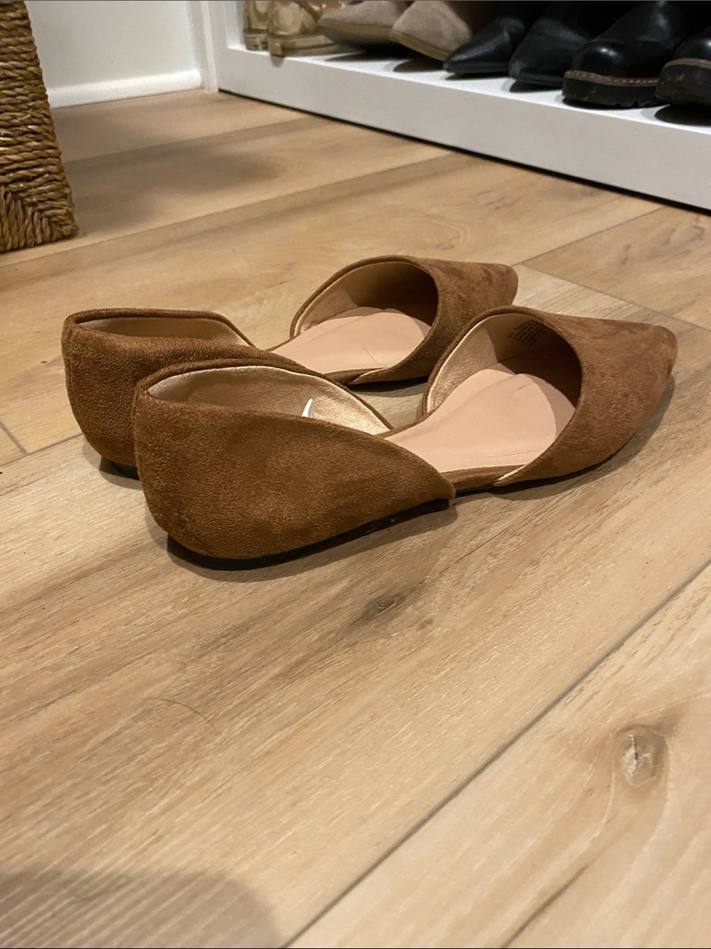 a new day Tan Suede D'Orsay Flats
